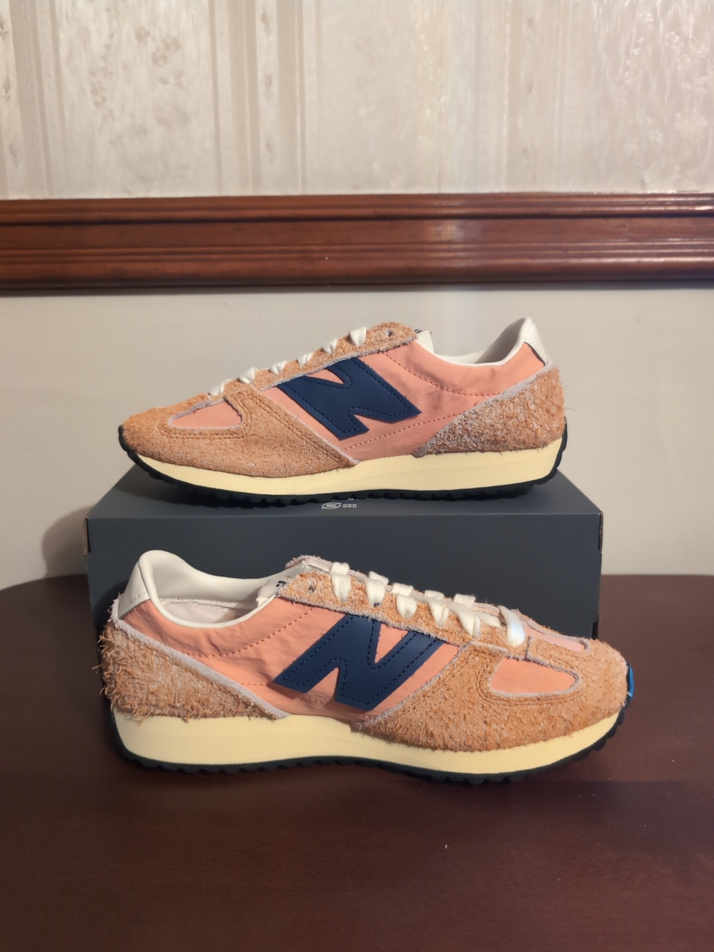 New Balance 471 'Peach Nectar Blue Oyster' U471TB Men Size 4.5 No Lid